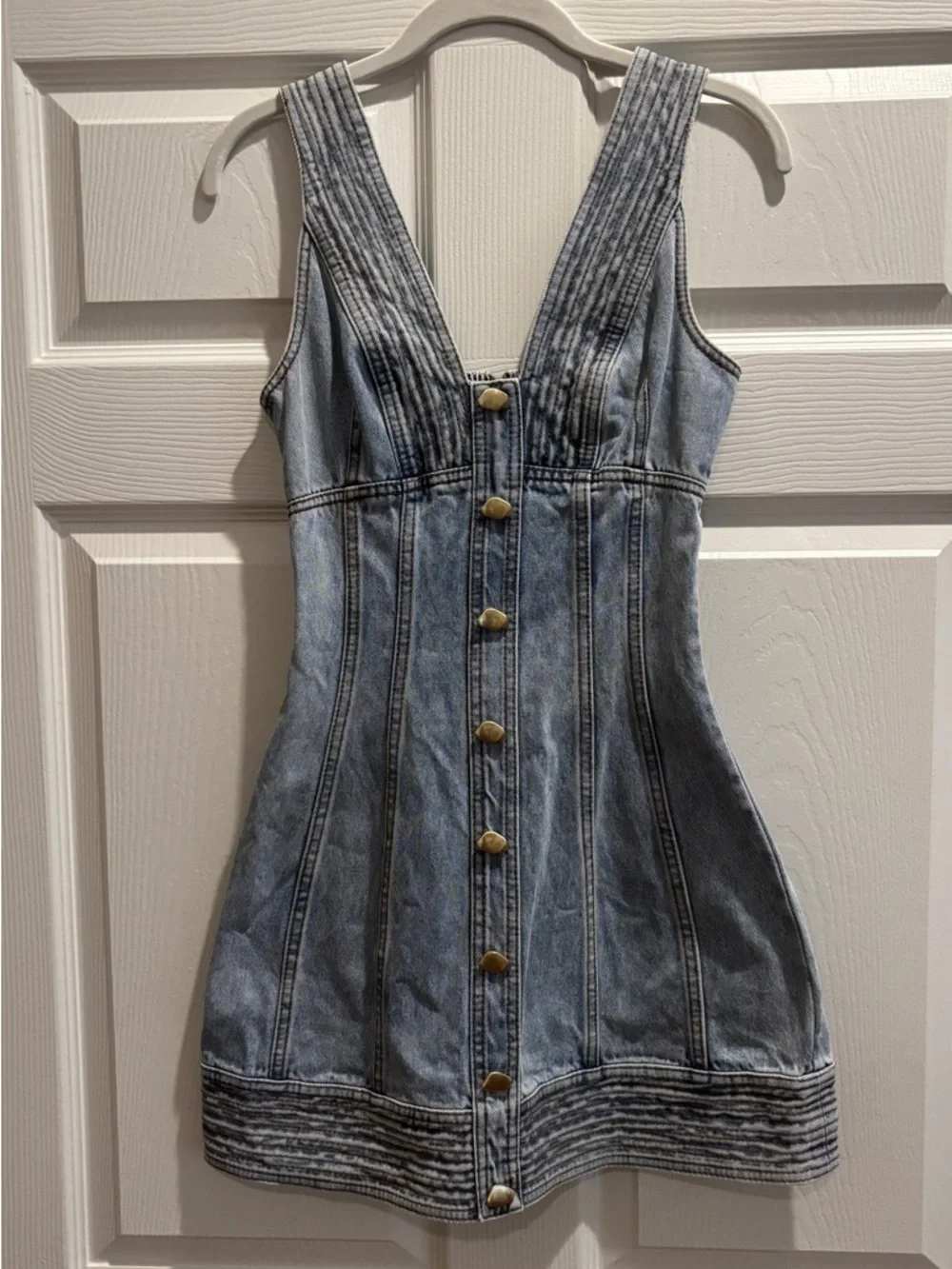Aje Coast Denim Mini Dress - Picture 4 of 14